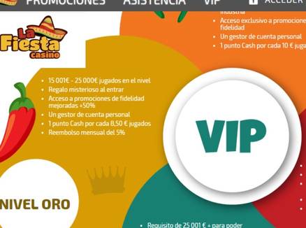 La Fiesta Casino VIP promociones